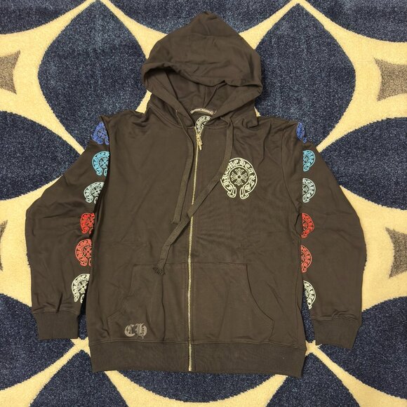 Chrome Hearts Multi Color Horseshoe Black Hoodie Men’s Size Medium or  Large - Picture 1 of 3